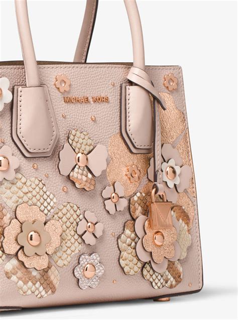 michael kors mercer floral embellished leather crossbody|Mercer Floral Embellished Pebbled Leather Crossbody Bag.